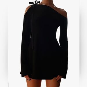 Tie Shoulder Assymetrical Dress